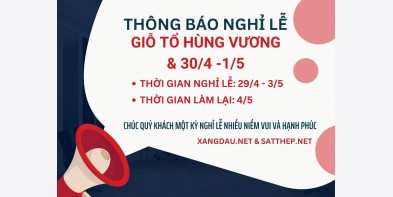 Thông báo nghỉ lễ Giỗ tổ Hùng Vương và 30/4-1/5